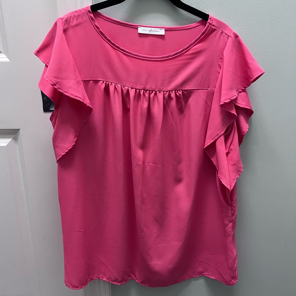 Ces Femme flutter sleeve blouse
